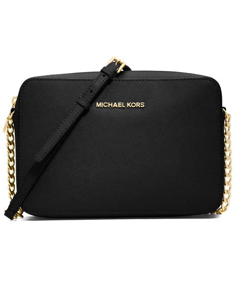 michael michael kors jet set travel large crossbody black|Michael Kors jet set silver.